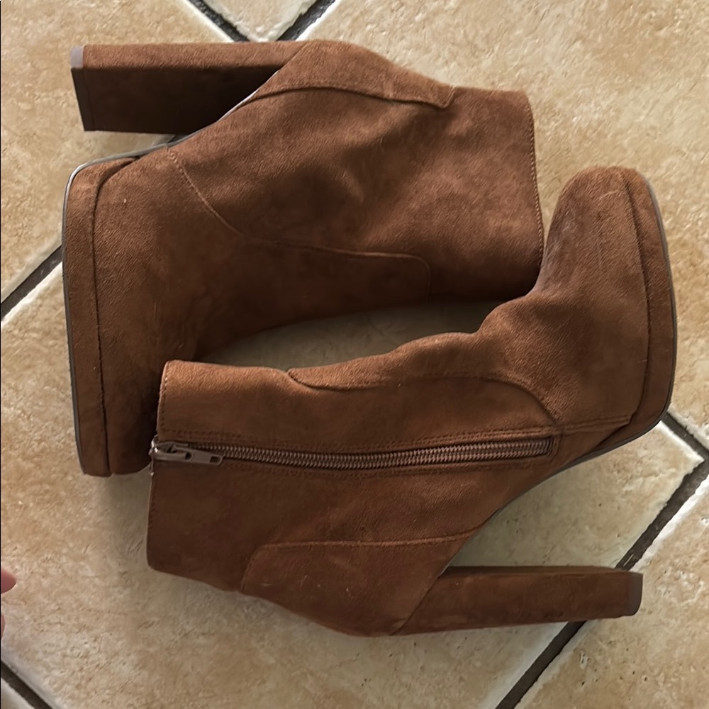 Brown Suede Ankle Boots